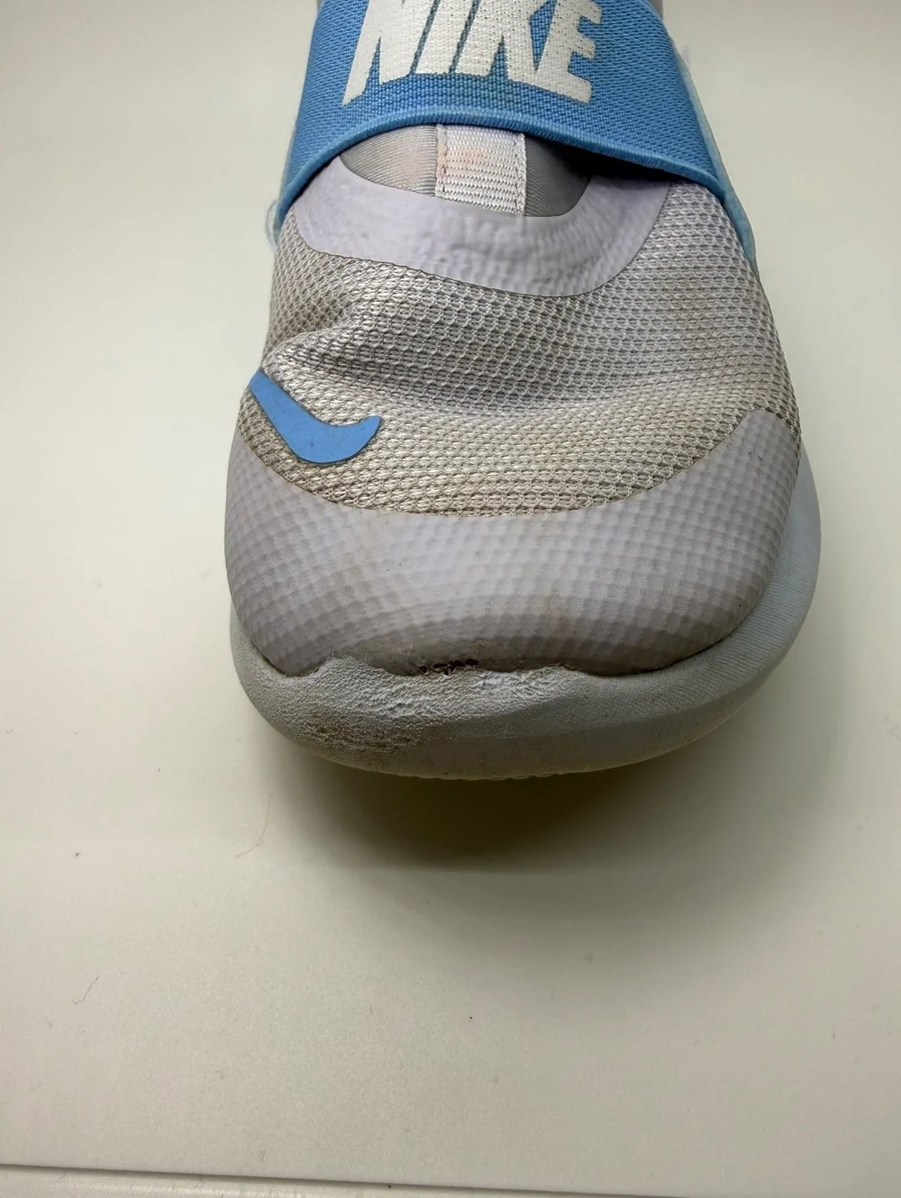 Nike Flex Runner 4 PS IF2894-006 Ghost Blue Slip On Running Shoes Kids Size 13C